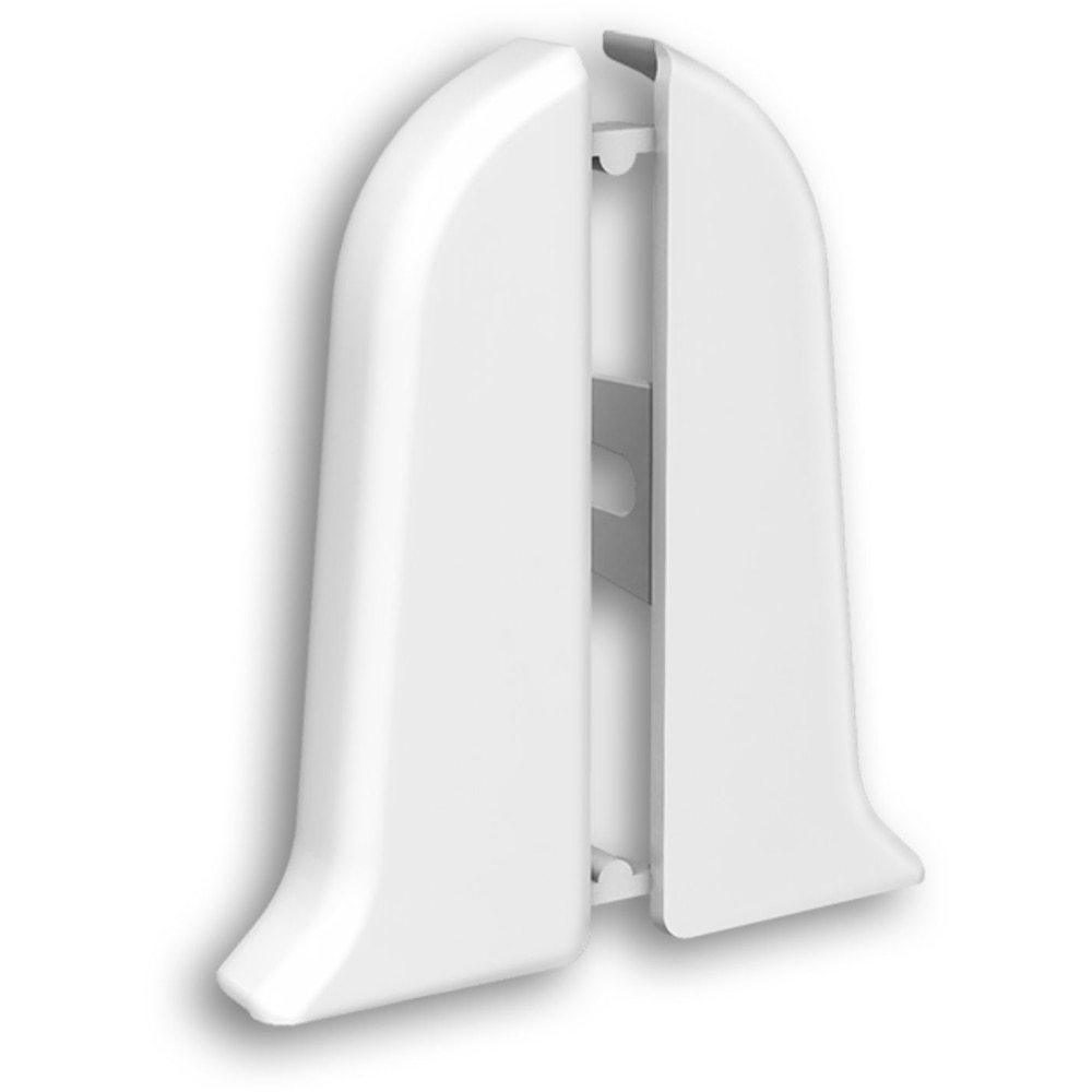 Terminatie plinta Wood Class, KN59, PVC, 2 buc/set, alb