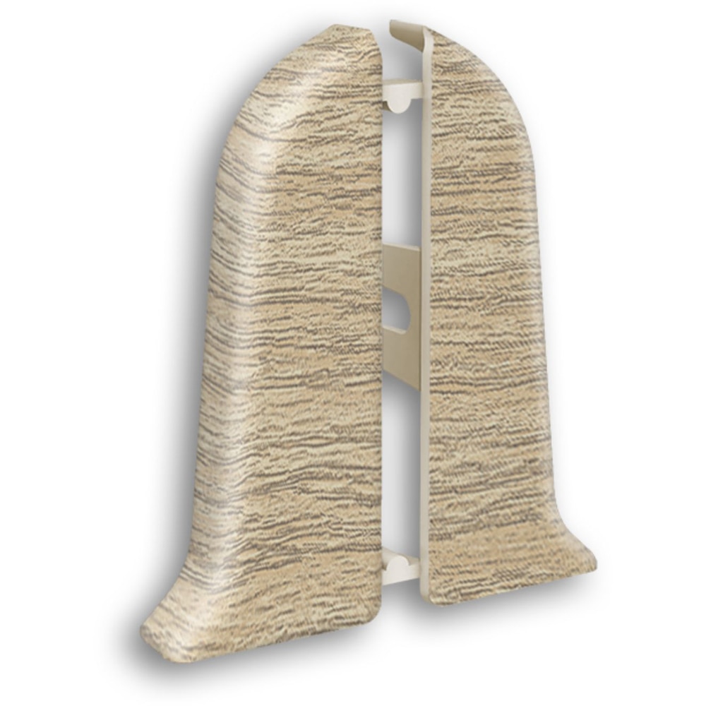 Terminatie plinta Wood Class, KN59, PVC, 2 buc/set, stejar nordic