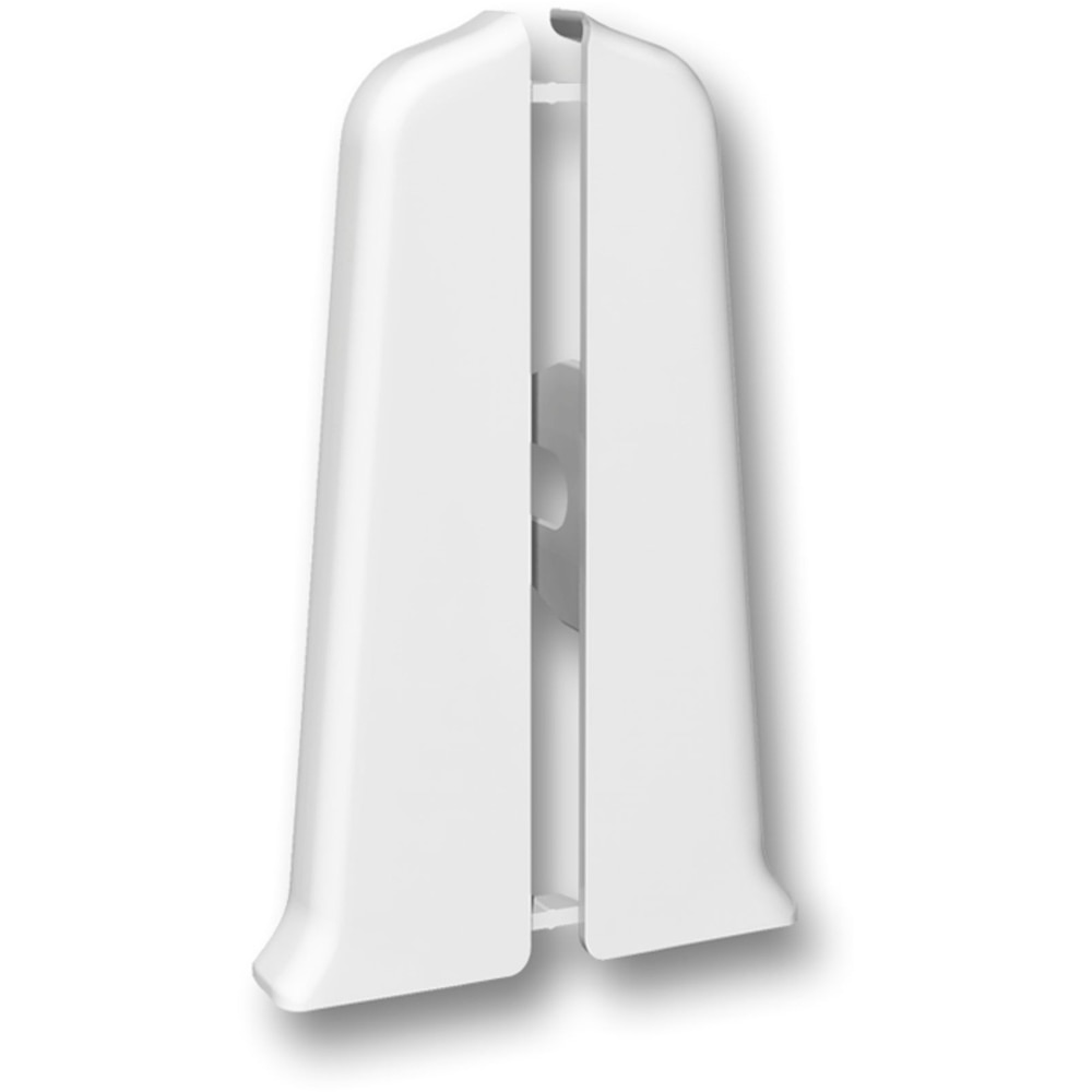 Terminatie plinta Wood Class, D85, PVC, 2 buc/set, alb