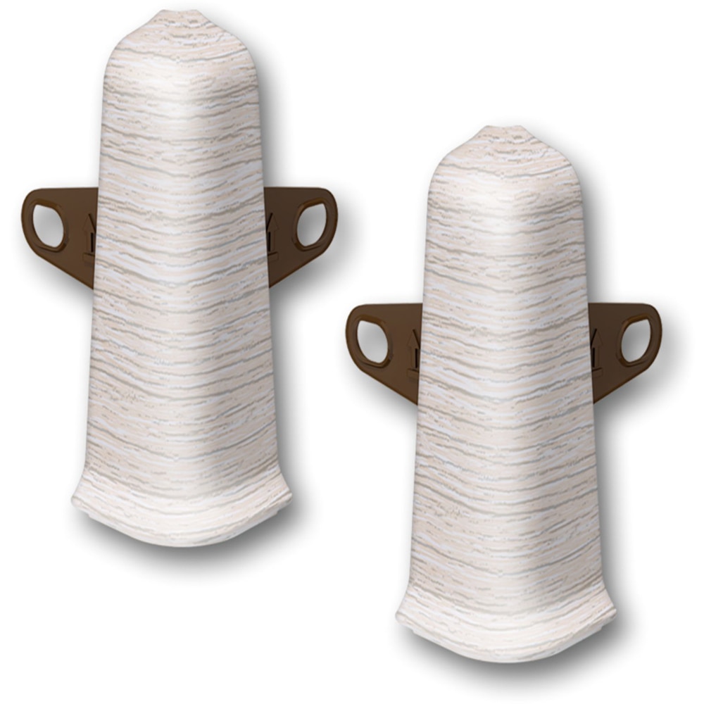 Coltar exterior D85, PVC, 8.5 x 2 cm, 2 bucati, frasin gri