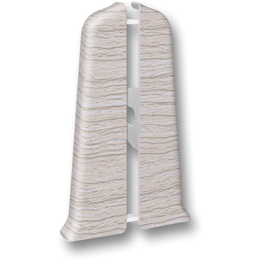 Terminatie plinta Wood Class, D85, PVC, 2 buc/set, frasin gri