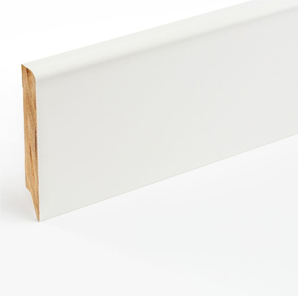Plinta HA100-001, MDF, 243 x 10 x 1.6 cm, alb