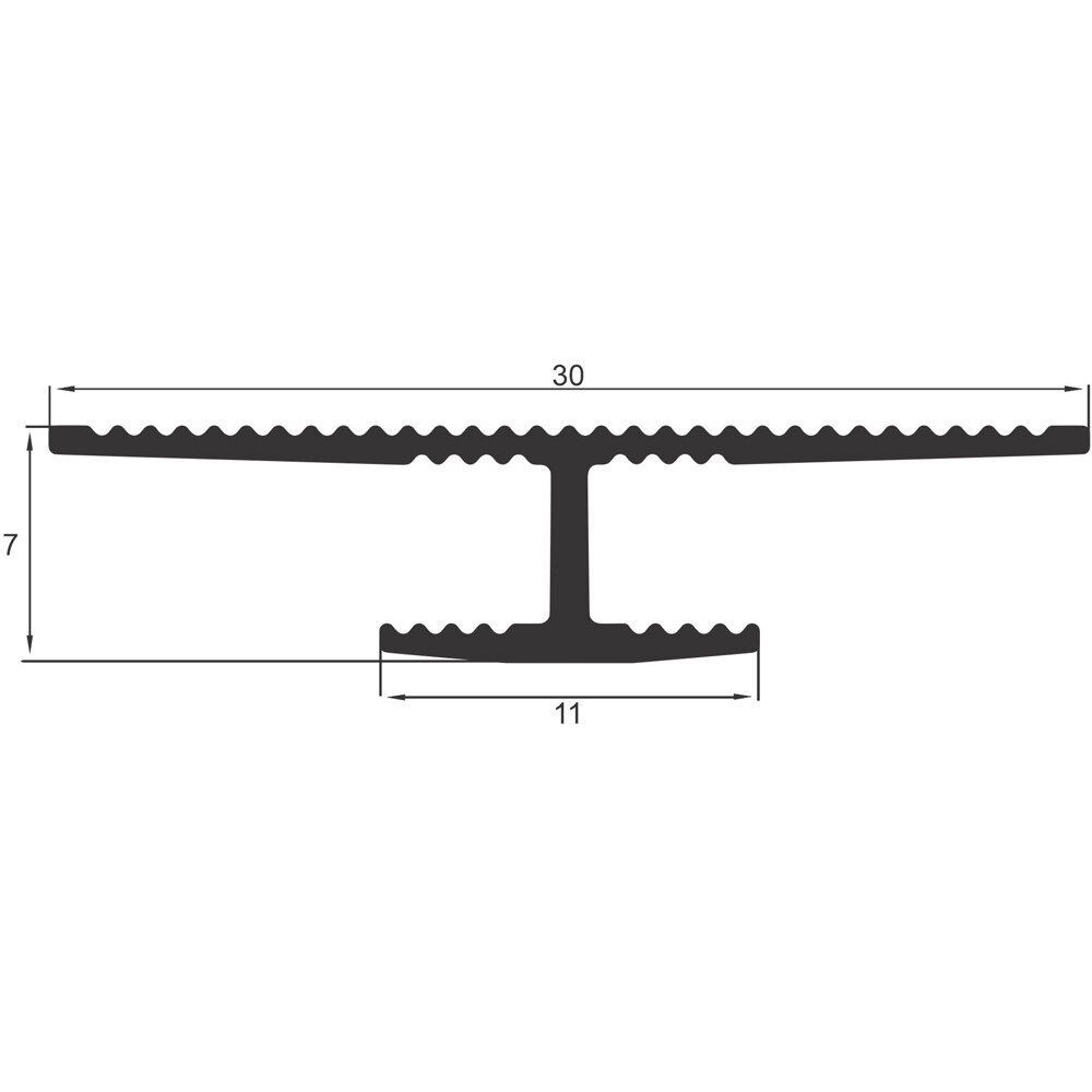 Profil imbinare Wood Class WP3431-07, 270 x 3 cm, 7 mm, aluminiu, negru