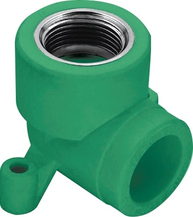 Cot PPR suport perete, 20 mm, racord 1/2, verde, polipropilen?