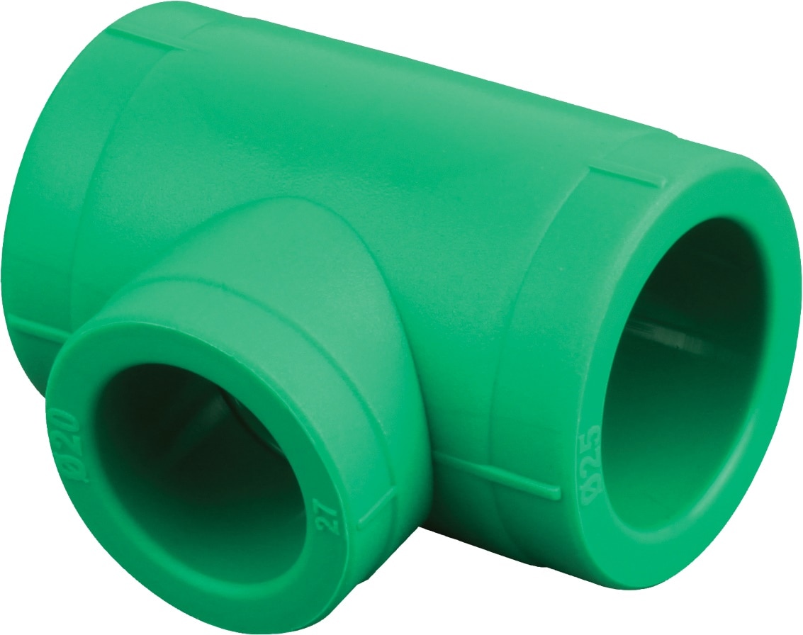 Teu redus PPR, 25 x 20 x 25 mm, verde