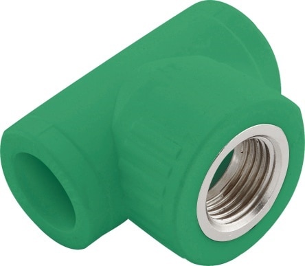 Teu PPR metalic, 25 mm, racord 3/4, filet interior, verde