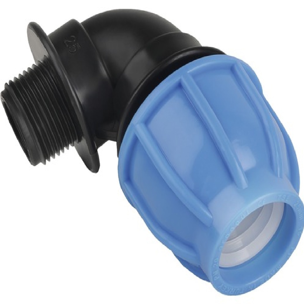 Cot compresiune PEHD, PN16, 40 mm, racord 1 x 1/4, filet exterior