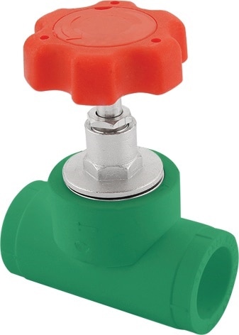 Robinet PPR trecere cu sertar, 25 mm, verde
