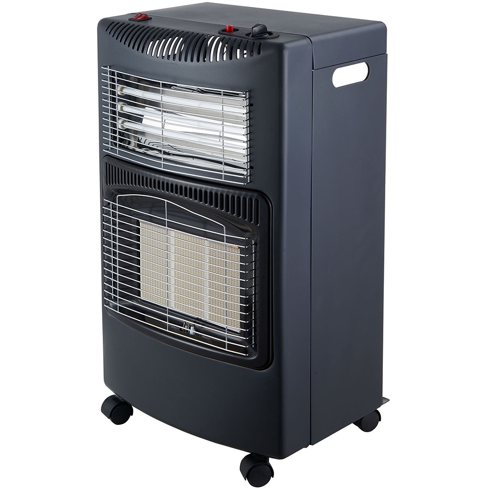 Soba mobila pe gaz si curent electric Reecomer ST-GE-F, 4.2 / 1.2 kW, 42 x 36 x 73 cm, negru