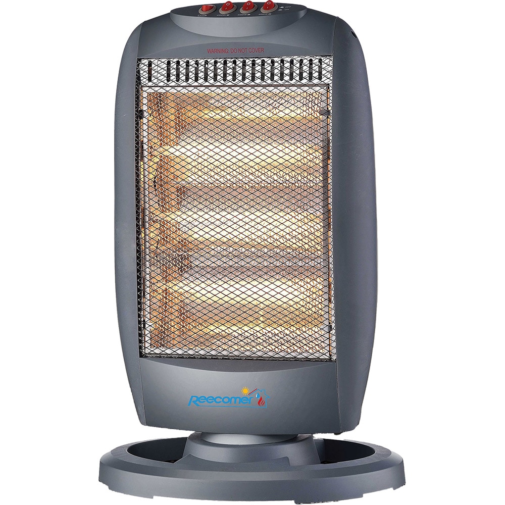 Aeroterma oscilanta REECOMER Cuart, 1200W, 3 trepte putere, 22 x 32 x 48 cm, gri