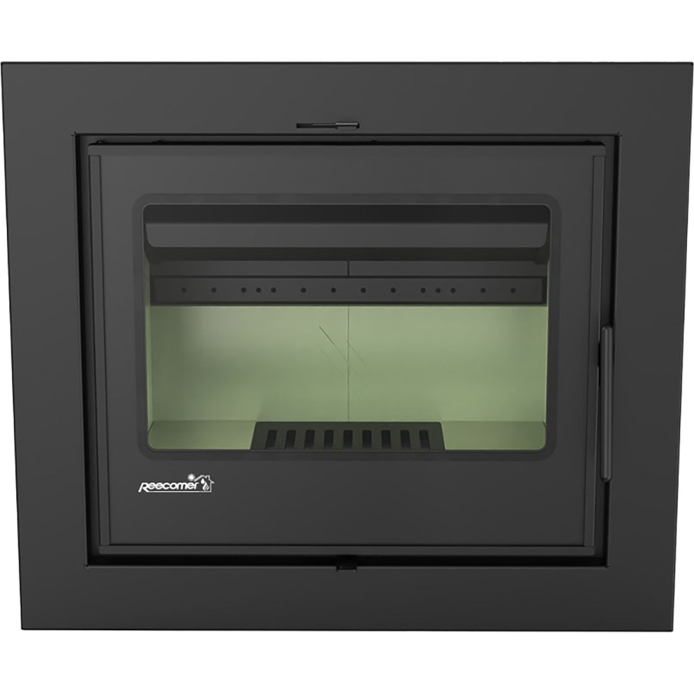 Focar semineu combustibil solid REECOMER, 11kw, 50.2 x 79 x 115 cm, fonta, negru mat
