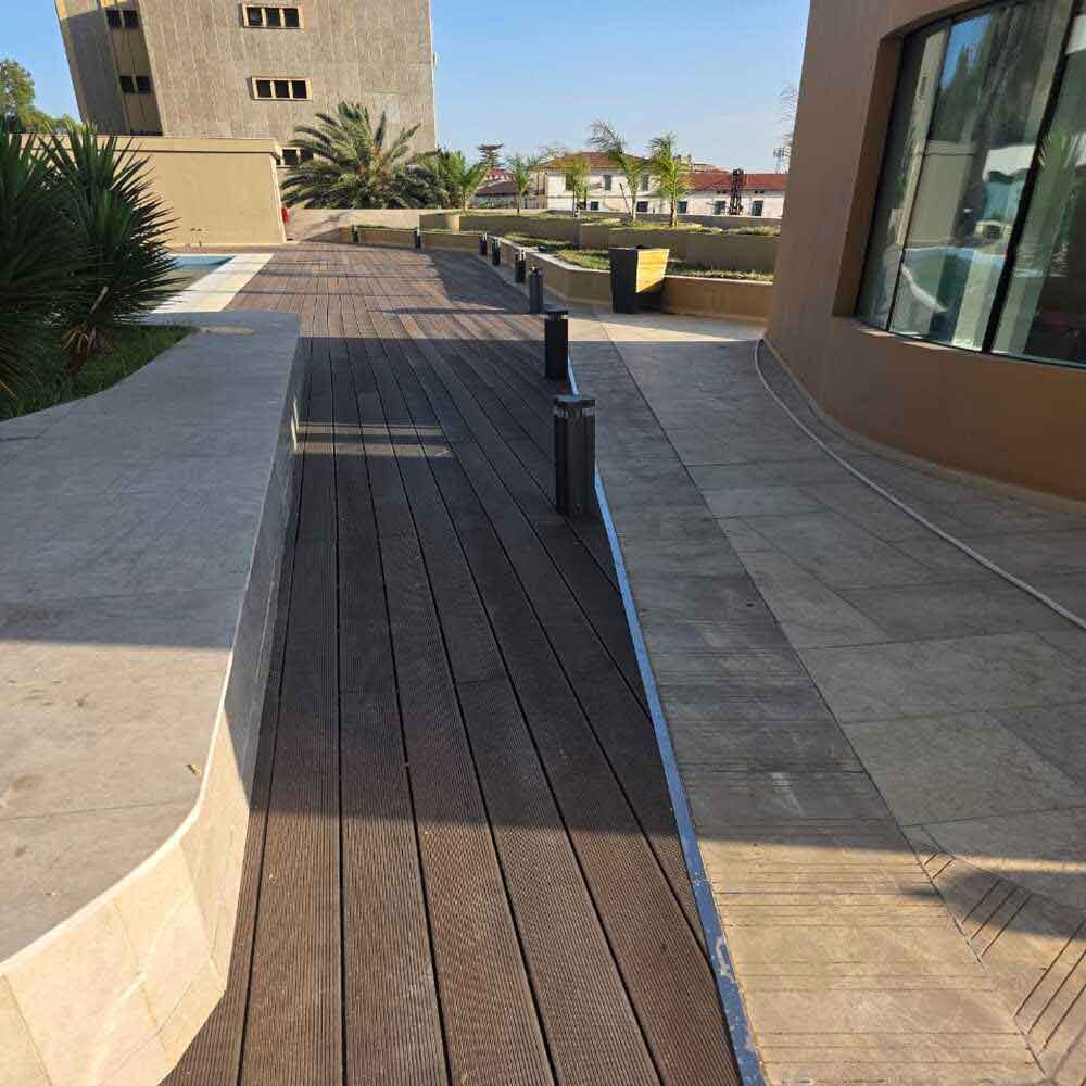 Placa deck exterior, 2200 x 145 x 26 mm, WPC, maro ciocolatiu