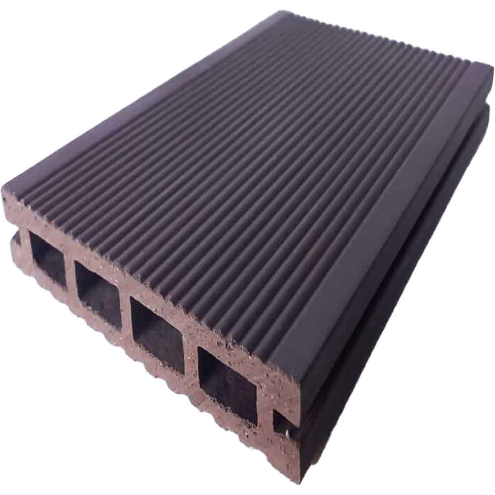 Placa deck exterior, 2200 x 145 x 26 mm, WPC, maro ciocolatiu