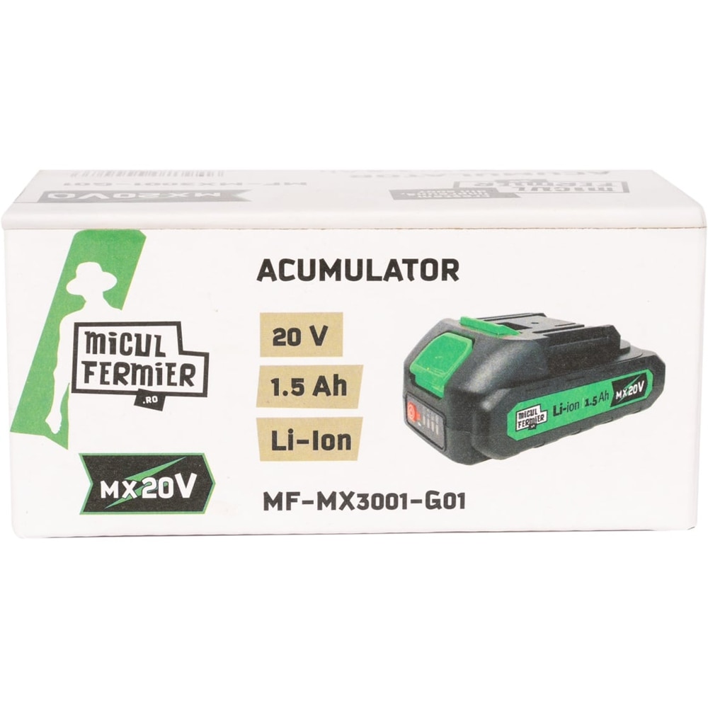 Acumulator Micul Fermier MF-MX3001-G01, Li-Ion, 20V, 1.5Ah