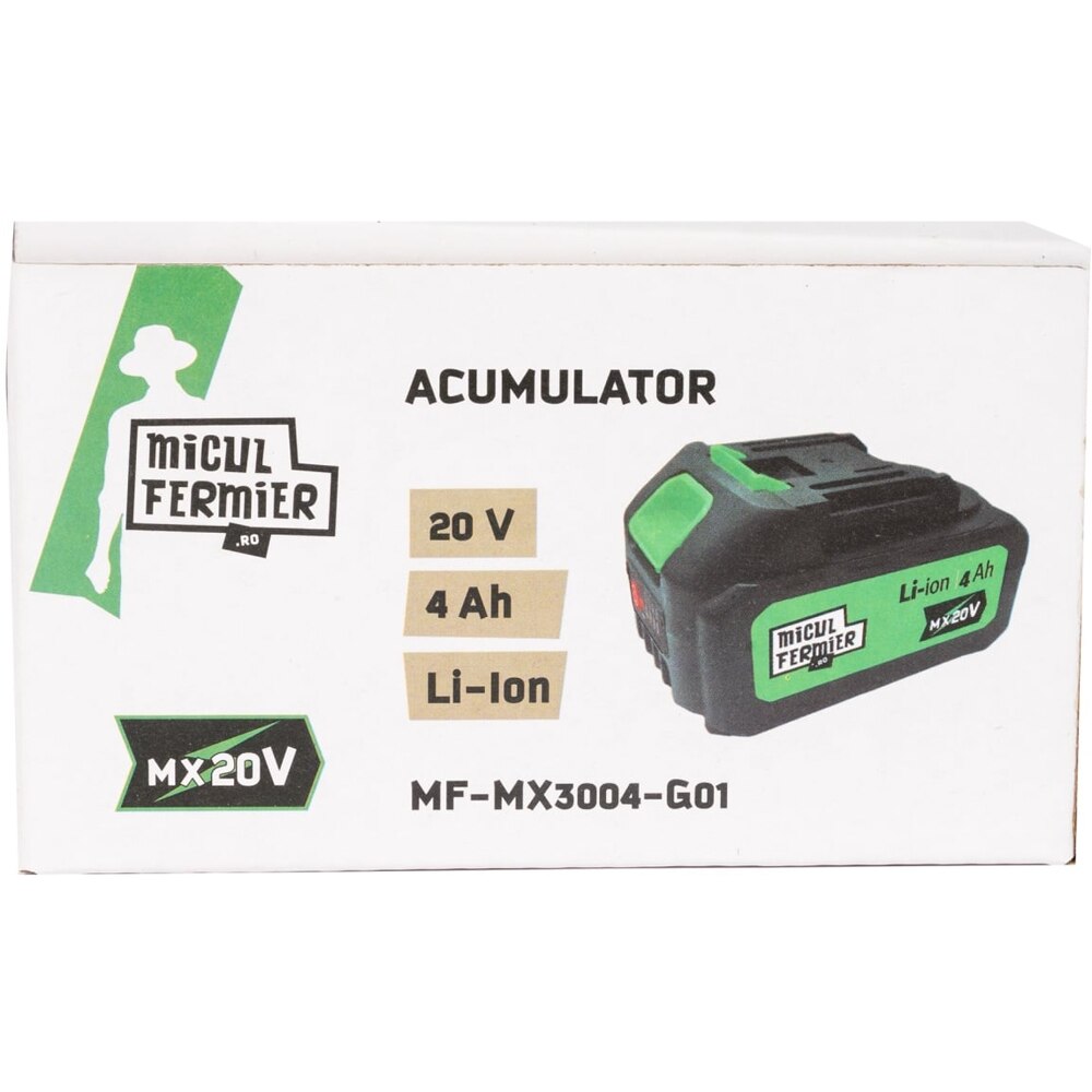 Acumulator Micul Fermier MF-MX3004-G01, Li-Ion, 20V, 4Ah