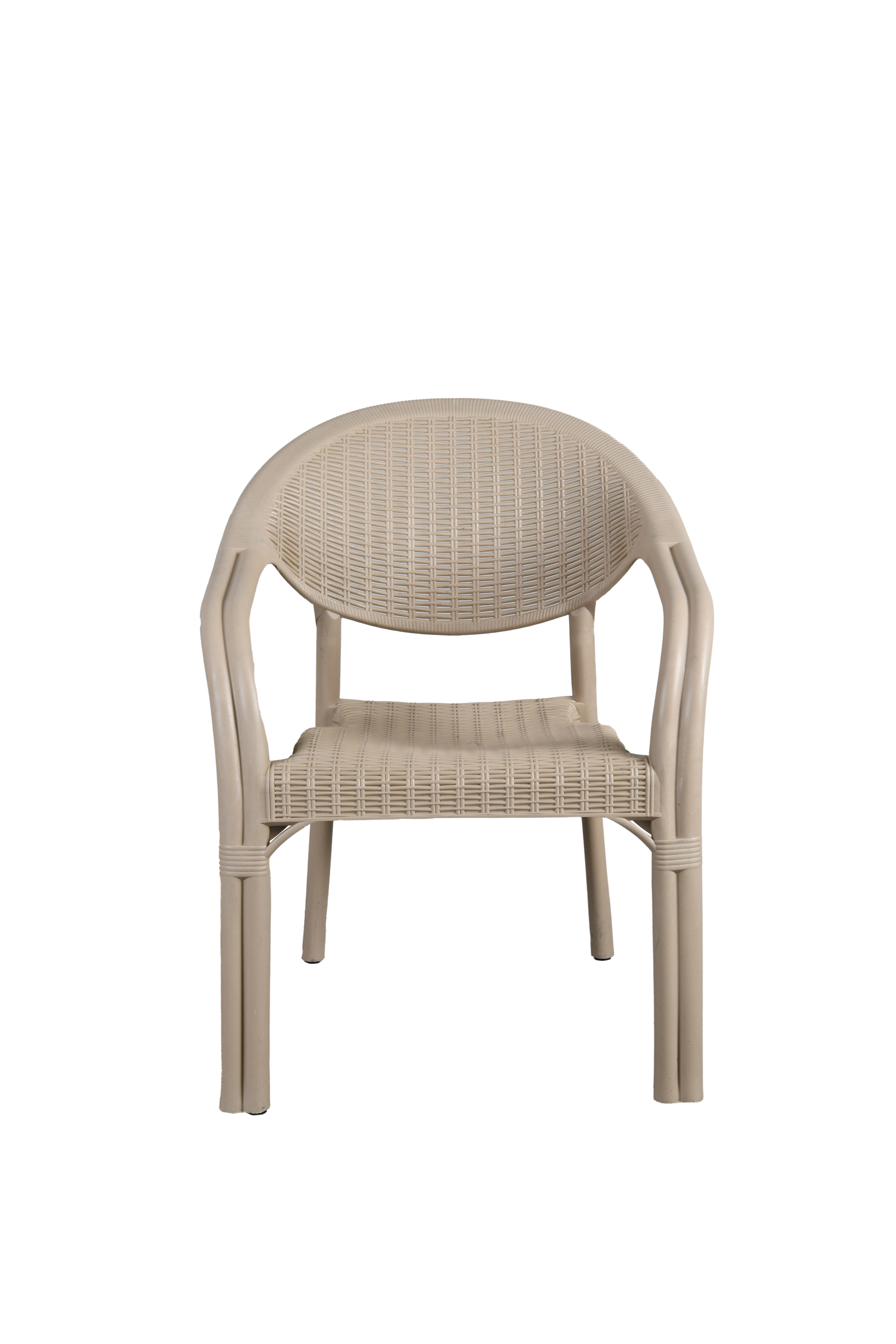 Scaun gradina, plastic, model Bamboo, 69 x 55 x 84 cm, cappuccino