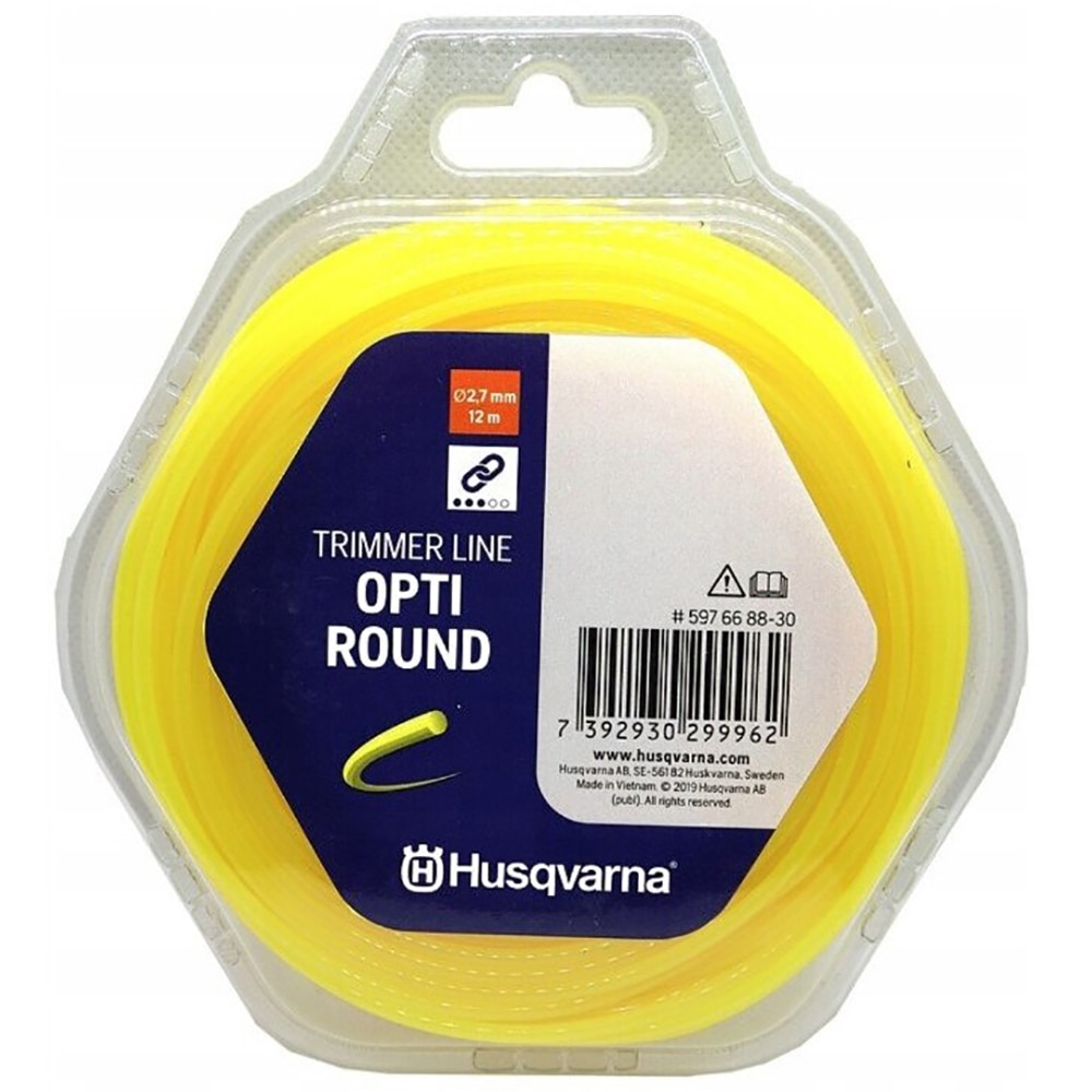 Fir pentru motocoasa HUSQVARNA Opti Round, 2.7 mm x 12 m, galben