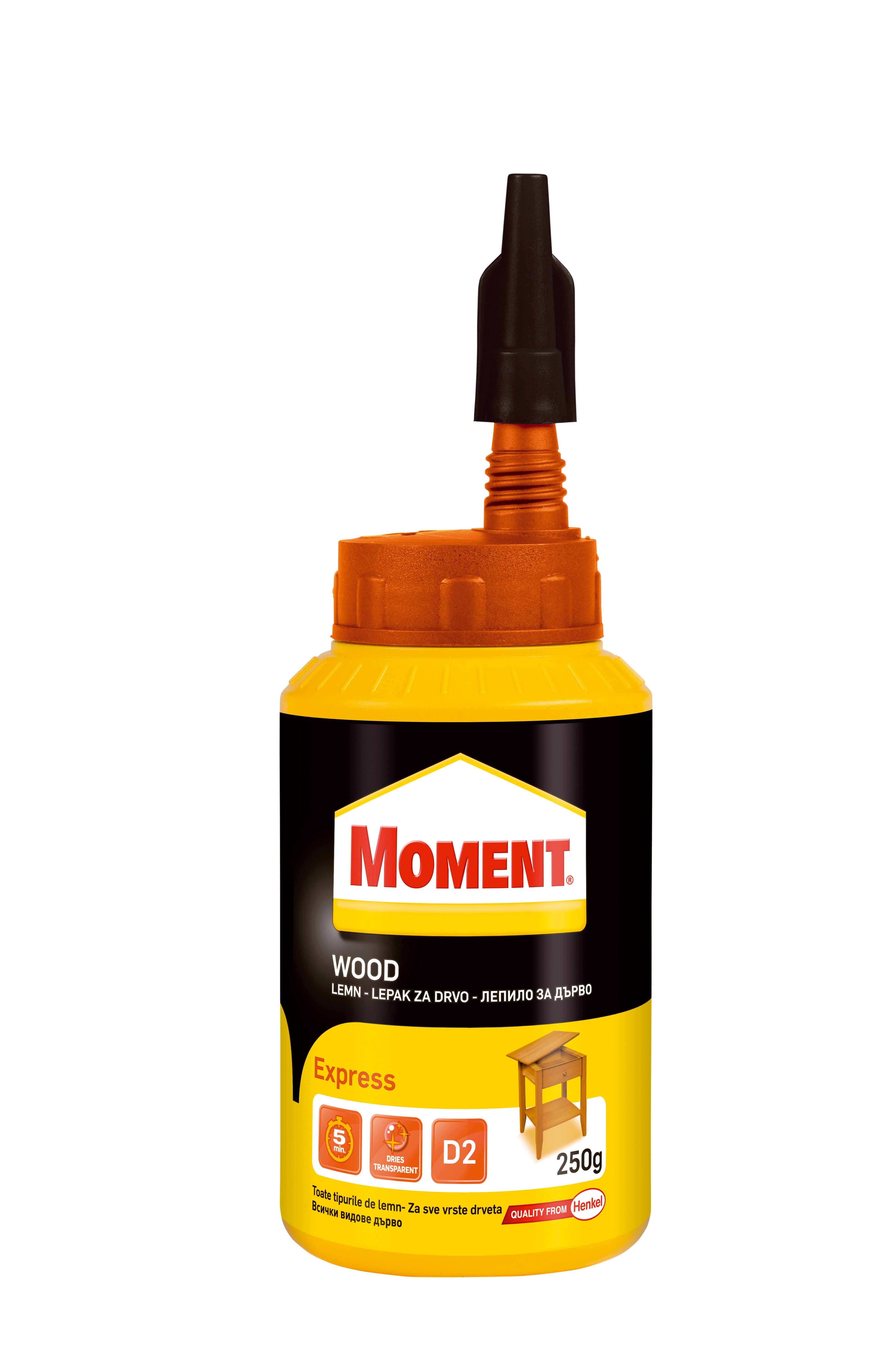 Adeziv pentru lemn, rezistent la apa, 250 g Moment