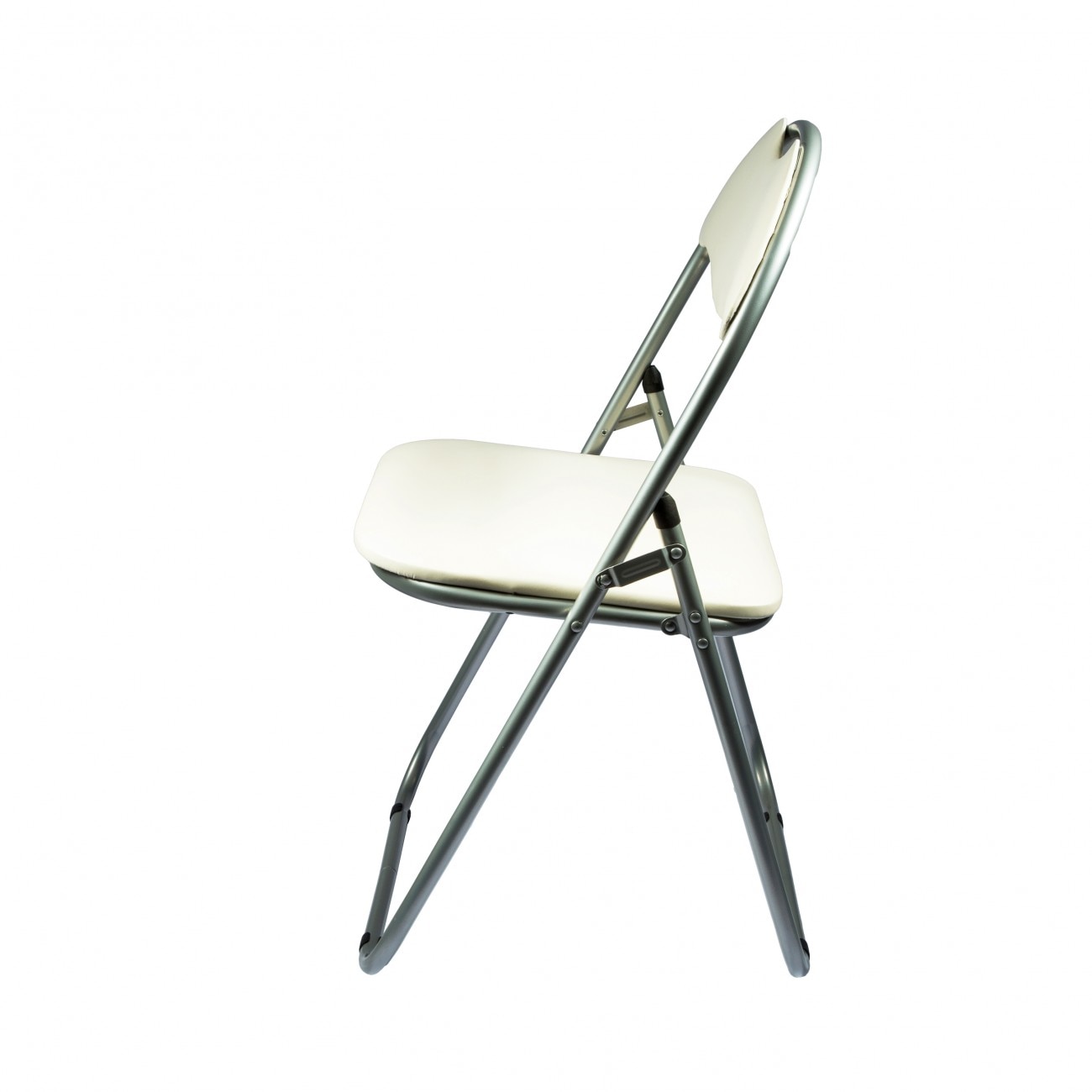 Scaun pliant, bej, metal  Cordoba