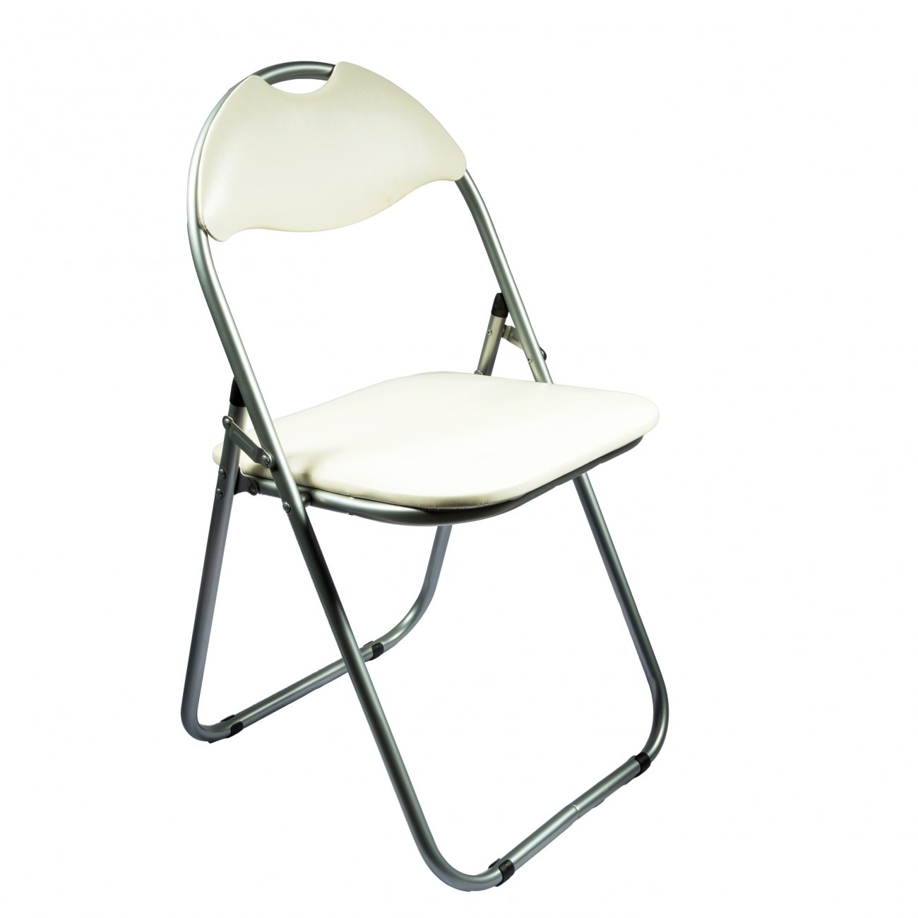 Scaun pliant, bej, metal  Cordoba