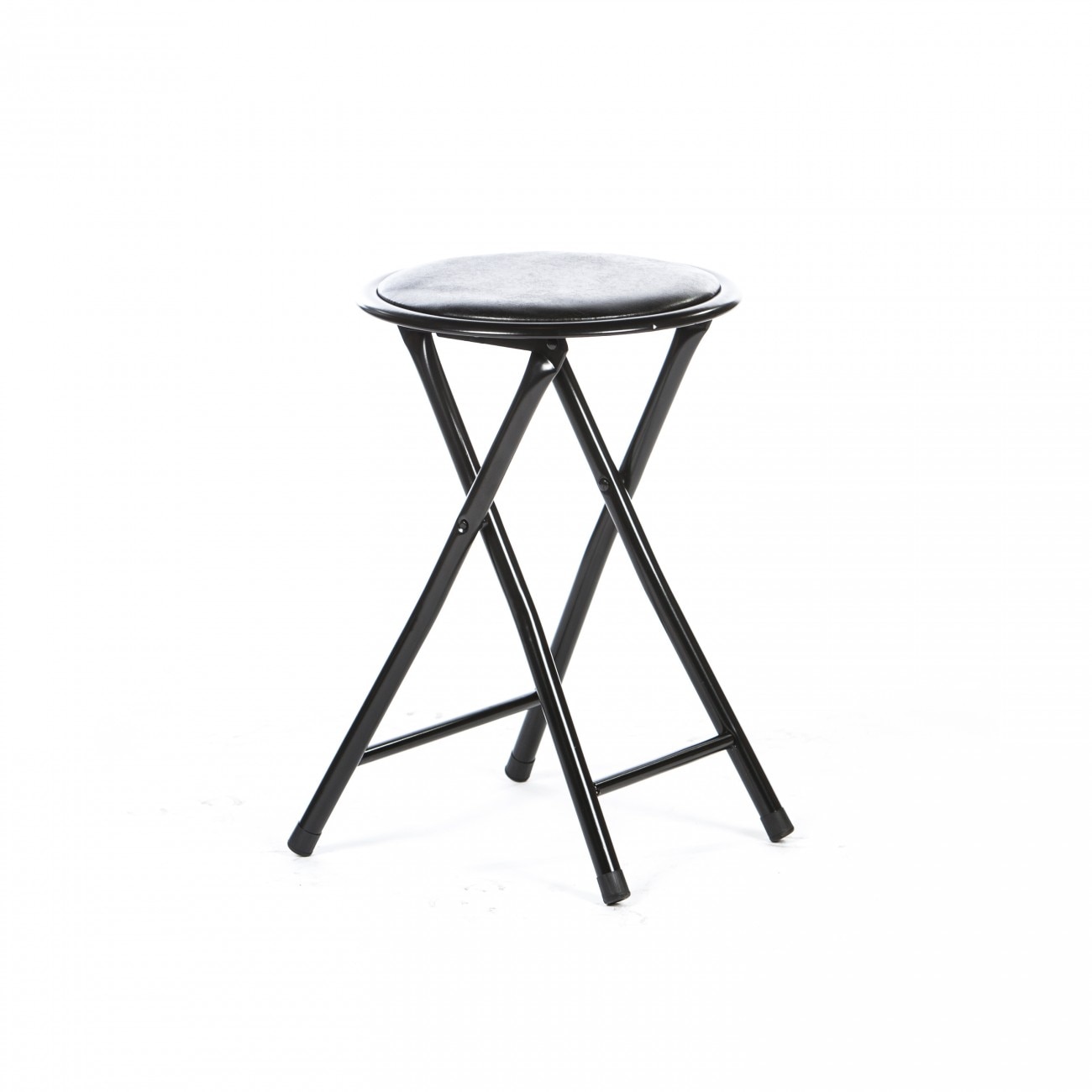 Scaun pliant, negru, metal, 45 x 30 x 30 cm  Malaga