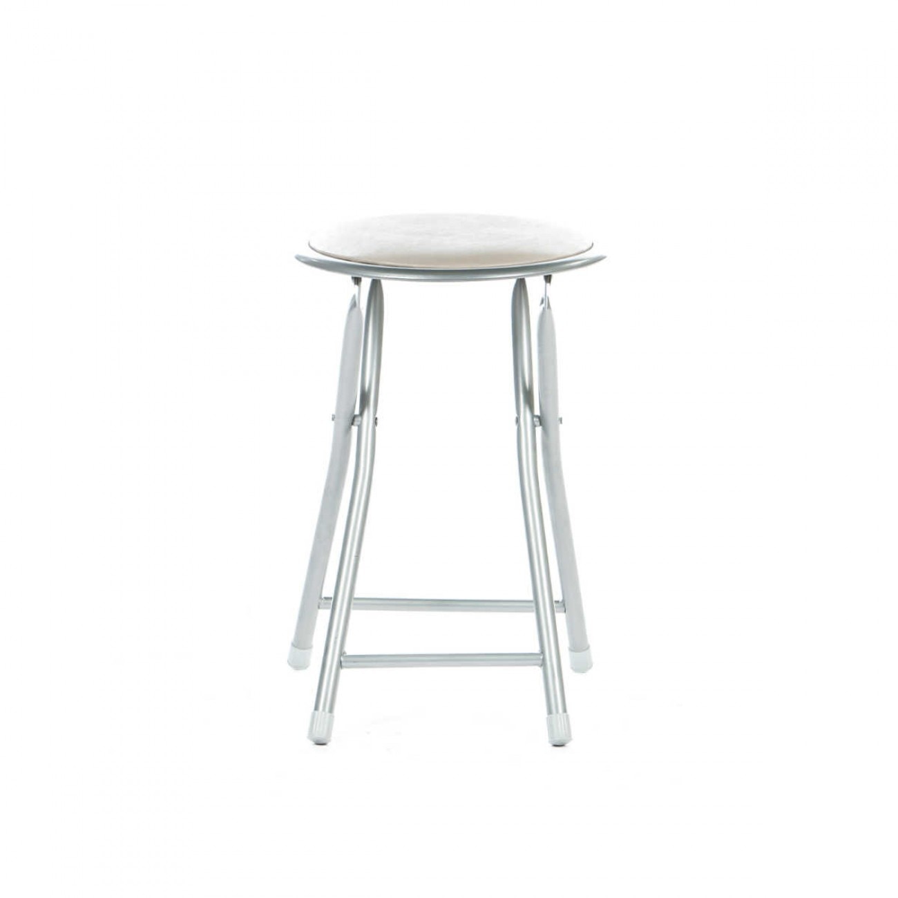 Scaun pliant, alb, metal, 45 x 30 x 30 cm  Malaga