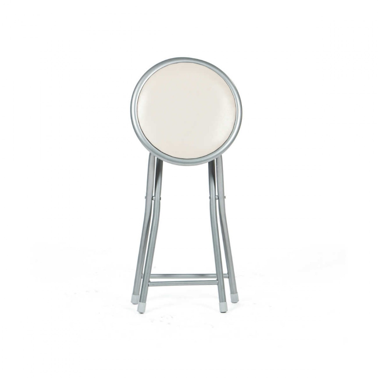 Scaun pliant, alb, metal, 45 x 30 x 30 cm  Malaga