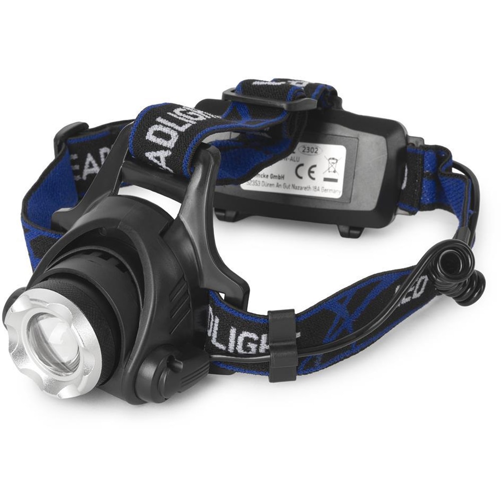 Lanterna LED frontala ENTAC EHL-ZOOM-5W-ALU, 600LM, IP44, negru