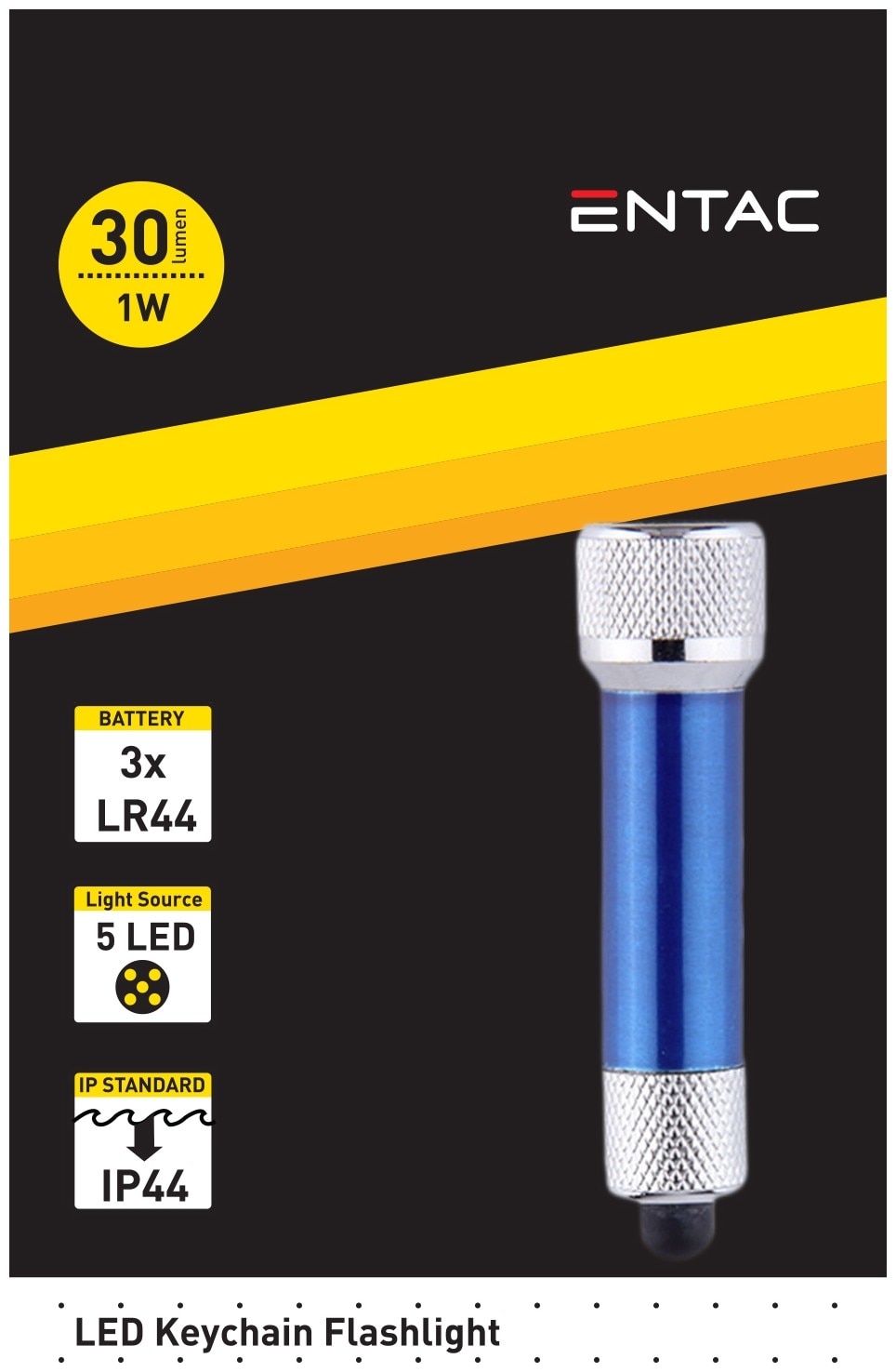 Lanterna Breloc LED 1W, Albastru  Entac