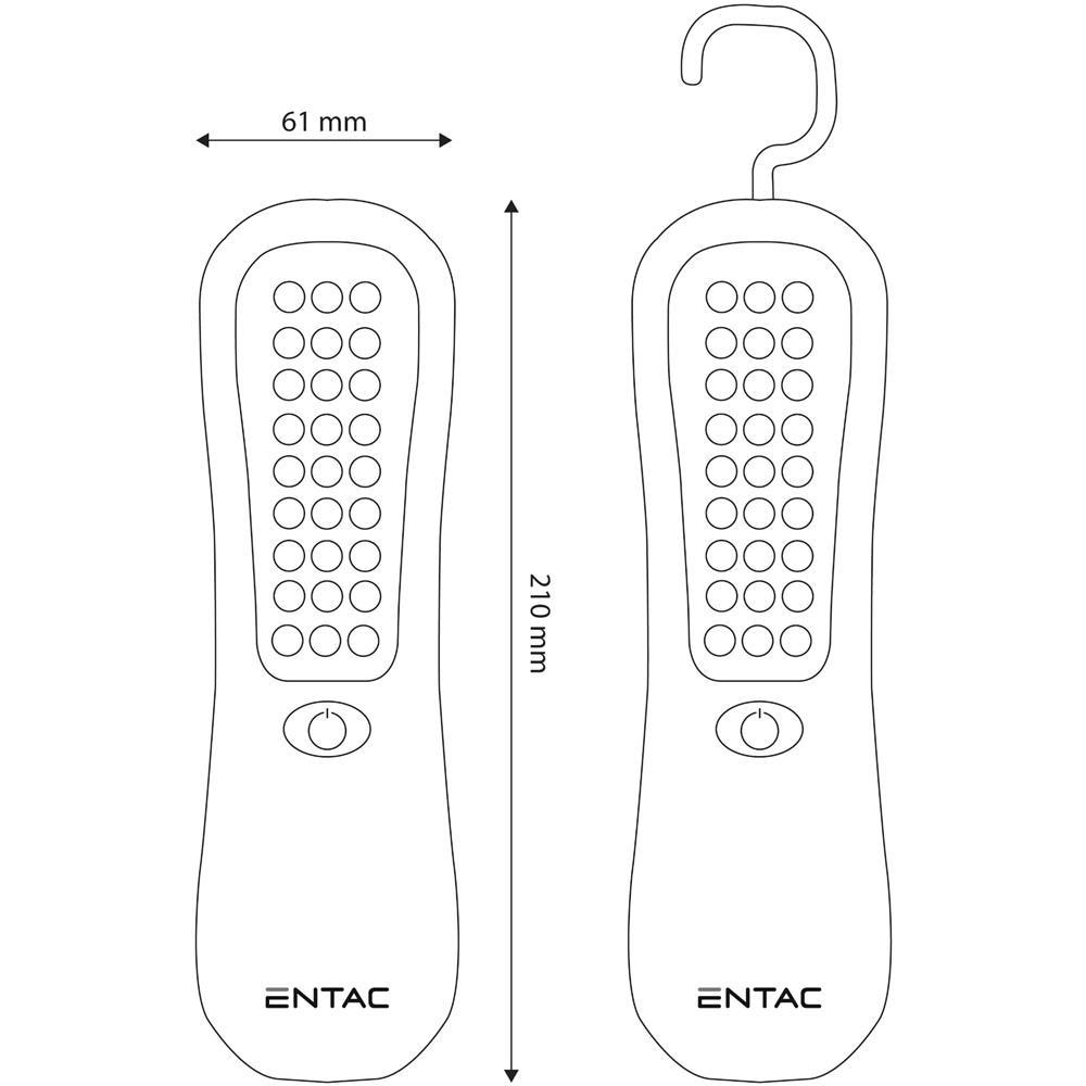 Lampa de lucru ENTAC EWL-27LED-PL, 1W, 120lm, negru