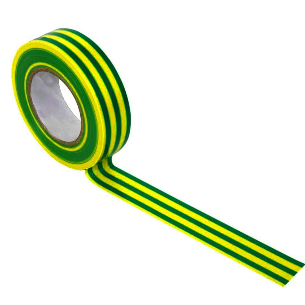 Banda izolatoare, 19 mm, 20 m, galben/verde