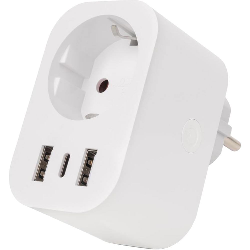 Adaptor priza ENTAC ES-SSAUSB-WIBLE, 3680W, IP20, alb