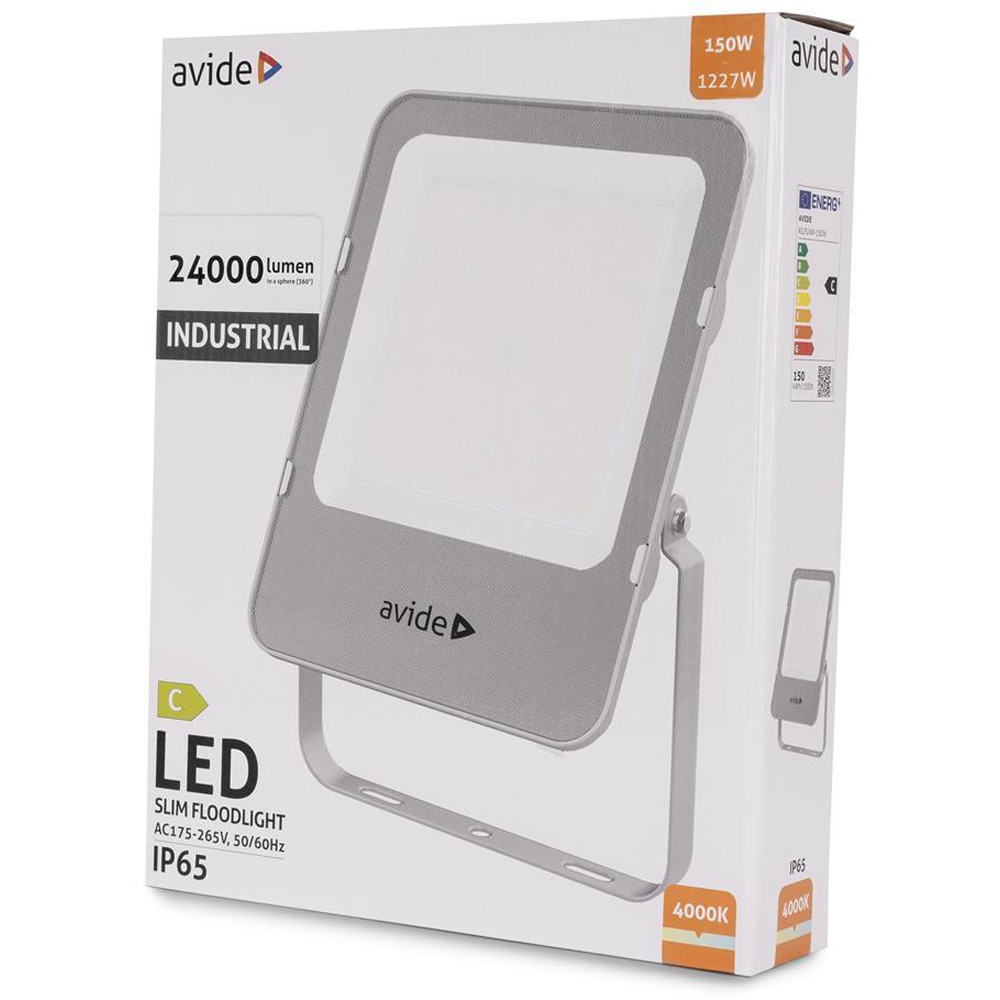 Lampa de lucru AVIDE AILFLNW-150W, 150W, 24000lm, argintiu