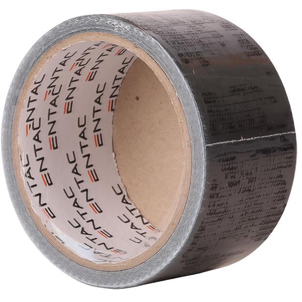 Banda adeziva ENTAC, insertie textila, 50mm x 10m, negru
