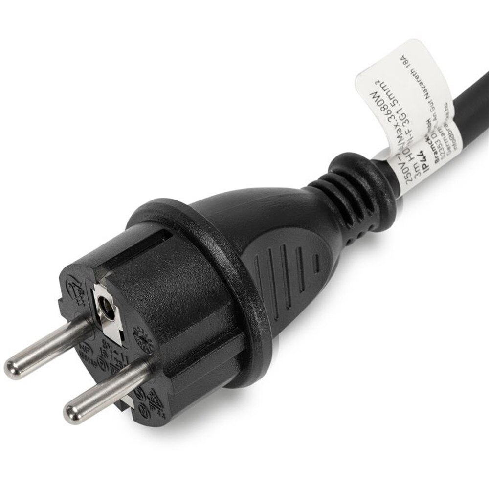 Prelungitor ENTAC ESE1.5G2-1.5-IP44S, 3680W, 2 prize, 1.5m, negru