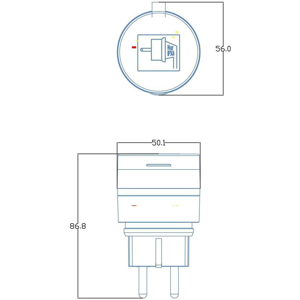 Priza de exterior Wifi ENTAC ES-WIFI-44, IP44, negru