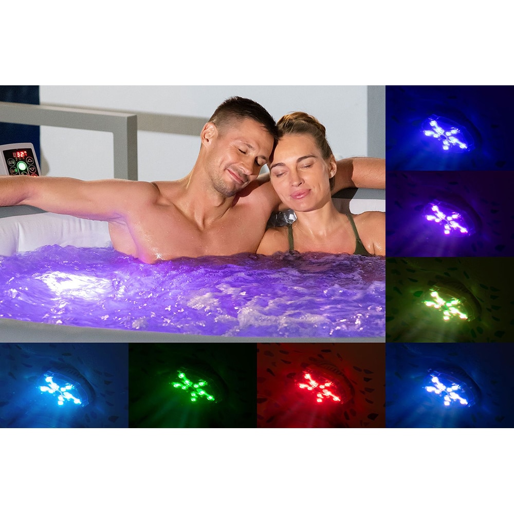 Lumina LED BESTWAY Layz SPA, 7 culori, 9.2 x 6.2 cm