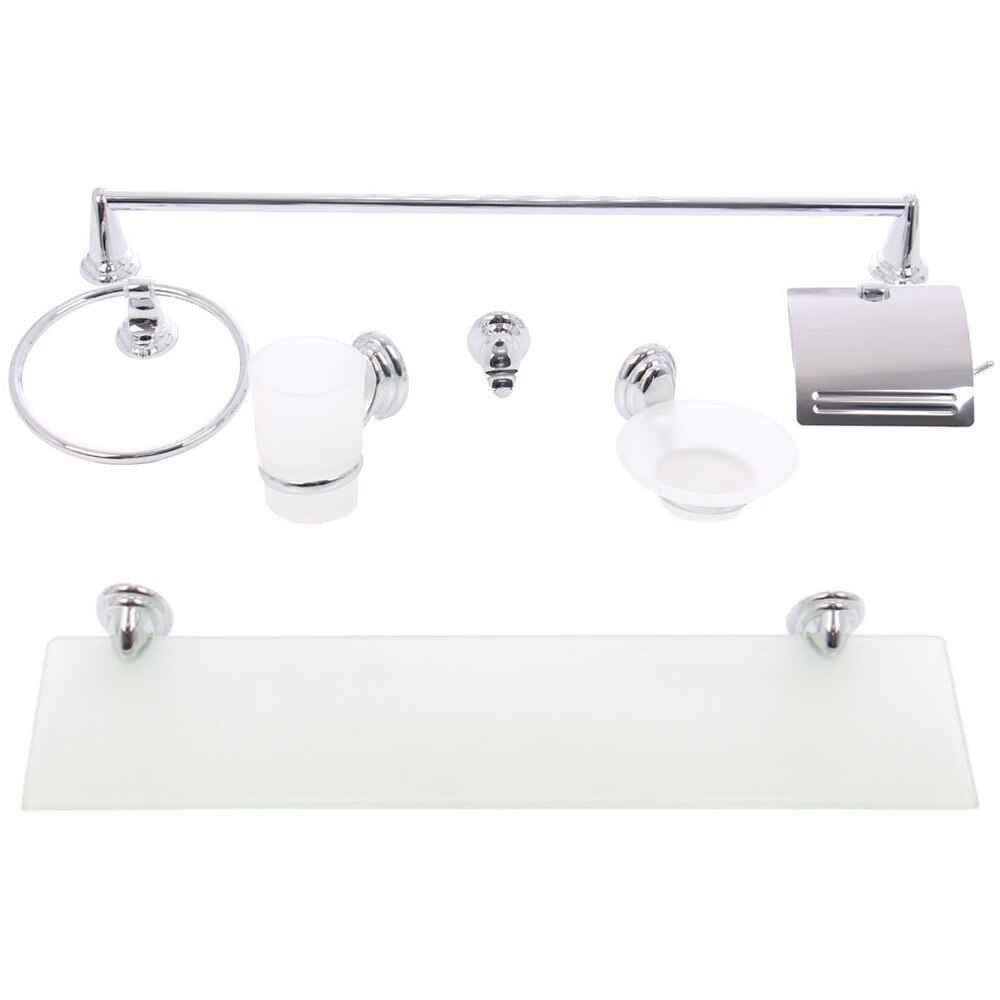 Set accesorii baie WIRQUIN Joelle, 7 accesorii, crom