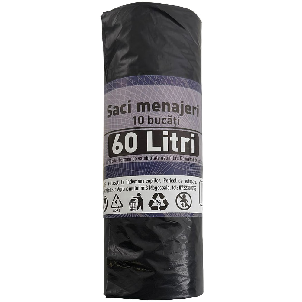 Saci menajeri SMT 60N, 60 l, 10 bucati/rola