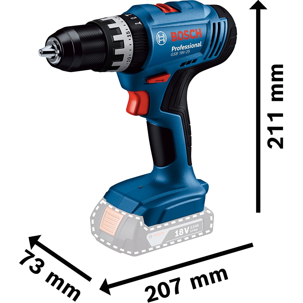Set 3 unelte BOSCH PROFESSIONAL, Li-Ion 4Ah, 1650rpm, 18V