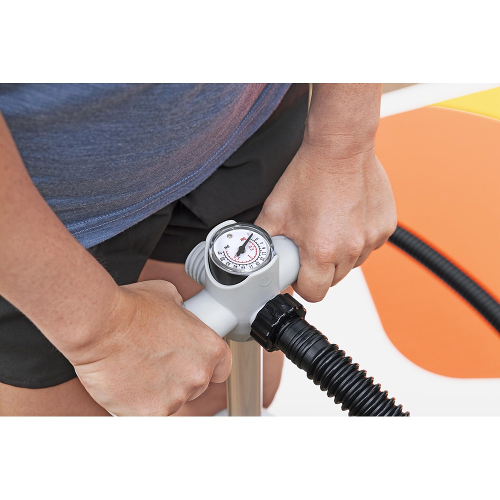 Pompa manuala BESTWAY, cu 5 adaptori de valva, plastic, negru