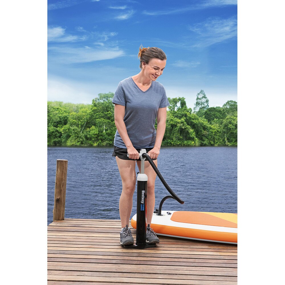 Pompa manuala BESTWAY, cu 5 adaptori de valva, plastic, negru