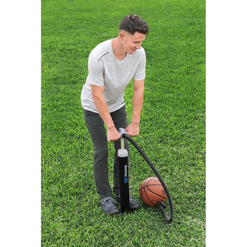 Pompa manuala BESTWAY, cu 5 adaptori de valva, plastic, negru