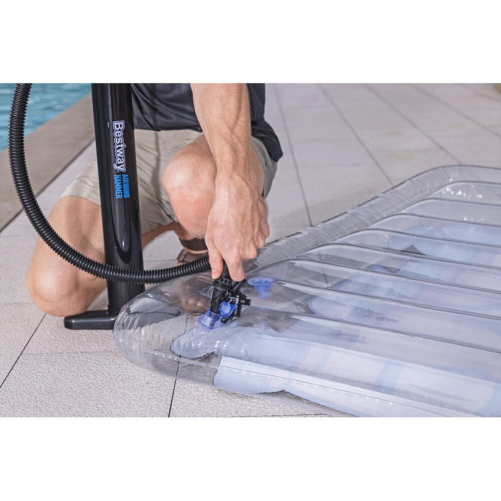 Pompa manuala BESTWAY, cu 5 adaptori de valva, plastic, negru