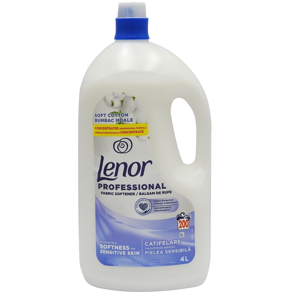 Balsam de rufe LENOR Professional, Soft Cotton, 4 l, 200 spalari