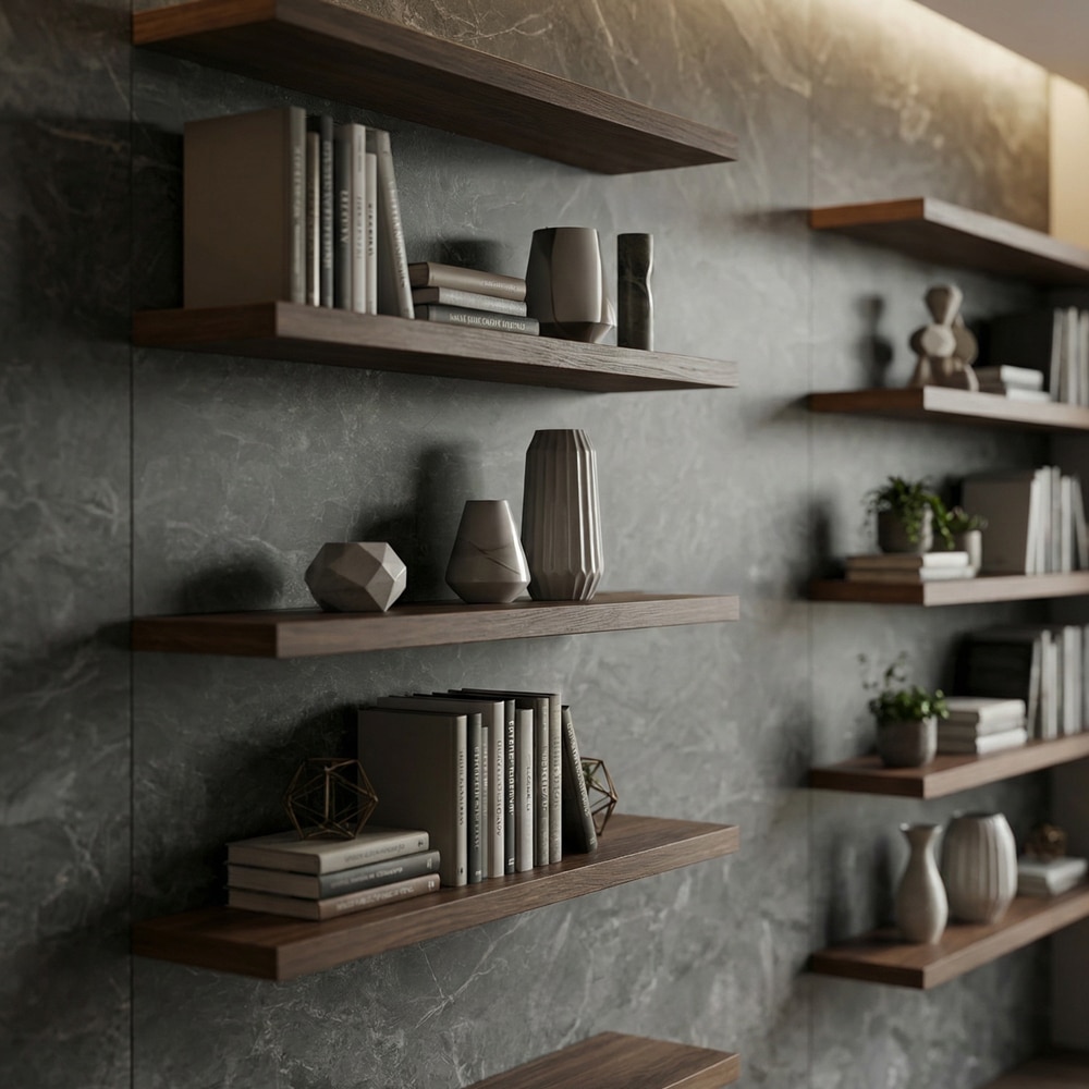 Panou decorativ Marble, WPC, 120 x 278 cm, gri