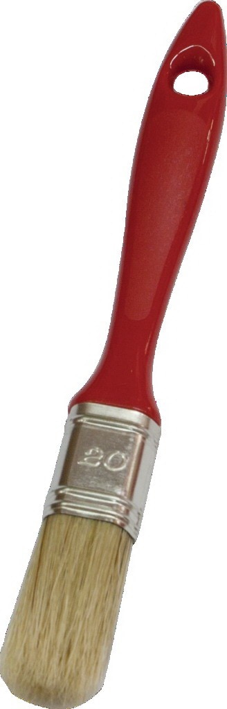 Pensula plata pt vopsit, 20 mm, maner plastic rosu, fire mixte