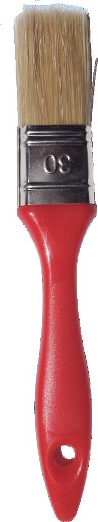 Pensula plata pt vopsit, 30 mm, maner lemn rosu