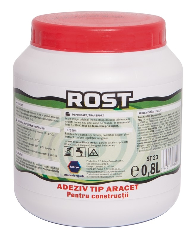 Adeziv aracet pentru constructii, alb, 0.8 L  Rost