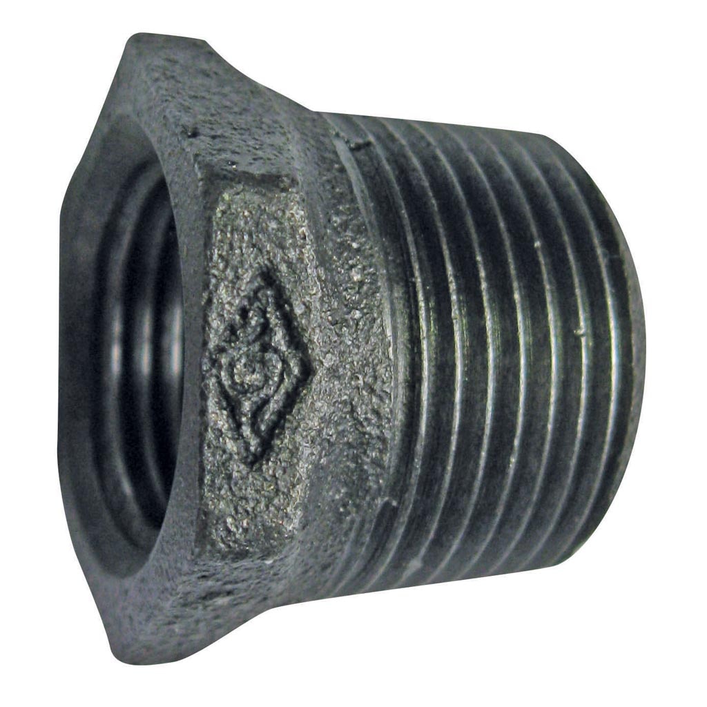 Reductie aliaj cu filet interior-exterior 1 - 1/2 neagra